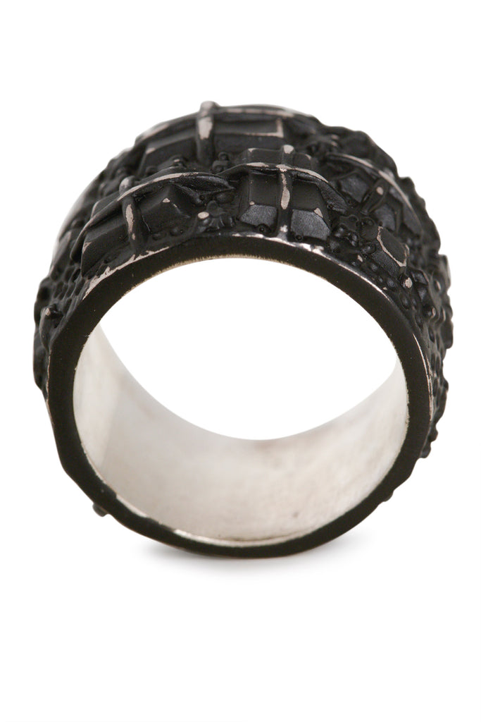 Tobias Wistisen Random Stones Ring - Blackened