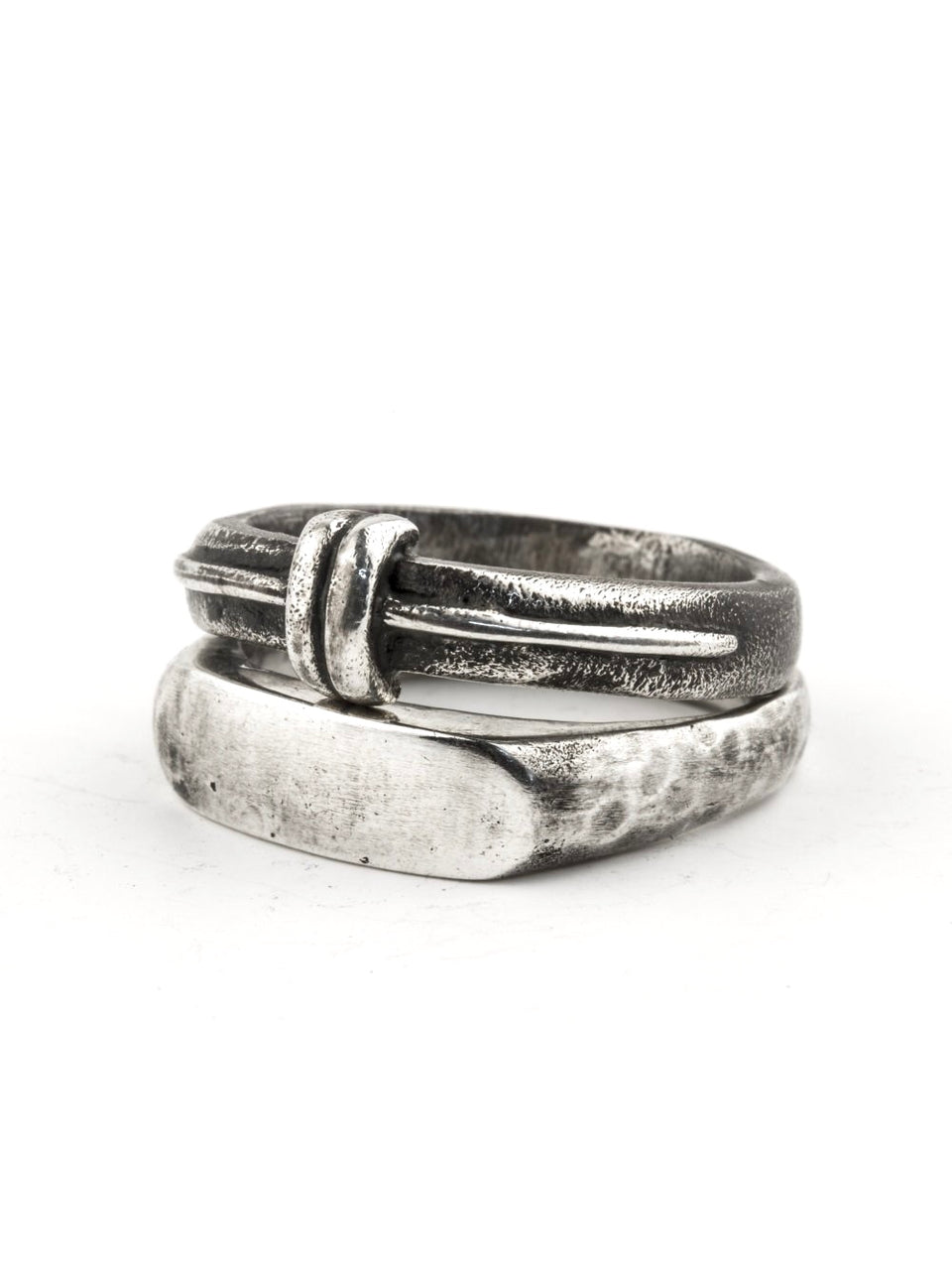 Henson Spine Signet Ring Set