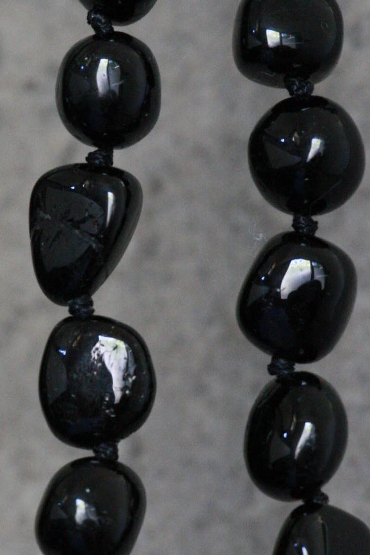 Protection Mala Black Tourmaline and Black Obsidian