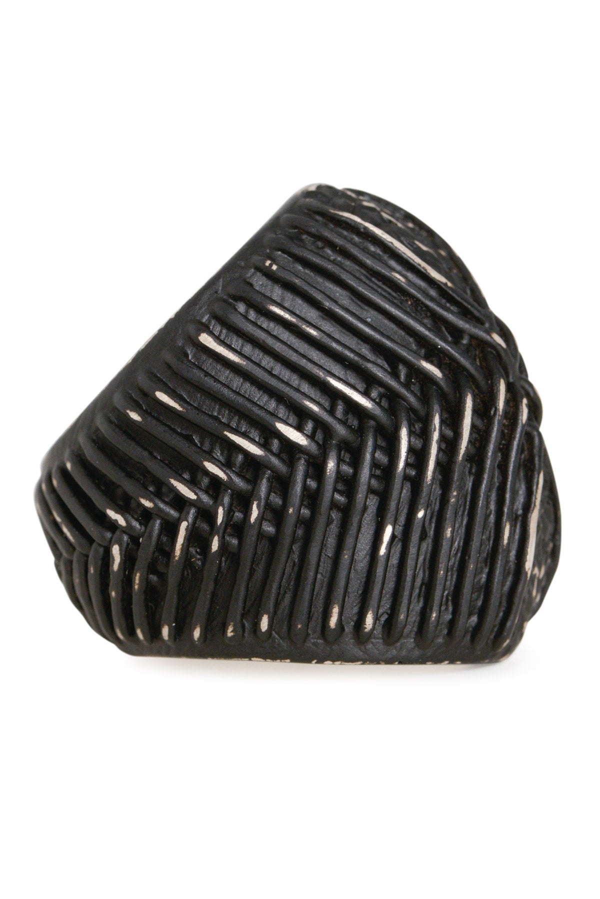 Tobias Wistisen Wide Braid Wire Ring - Black