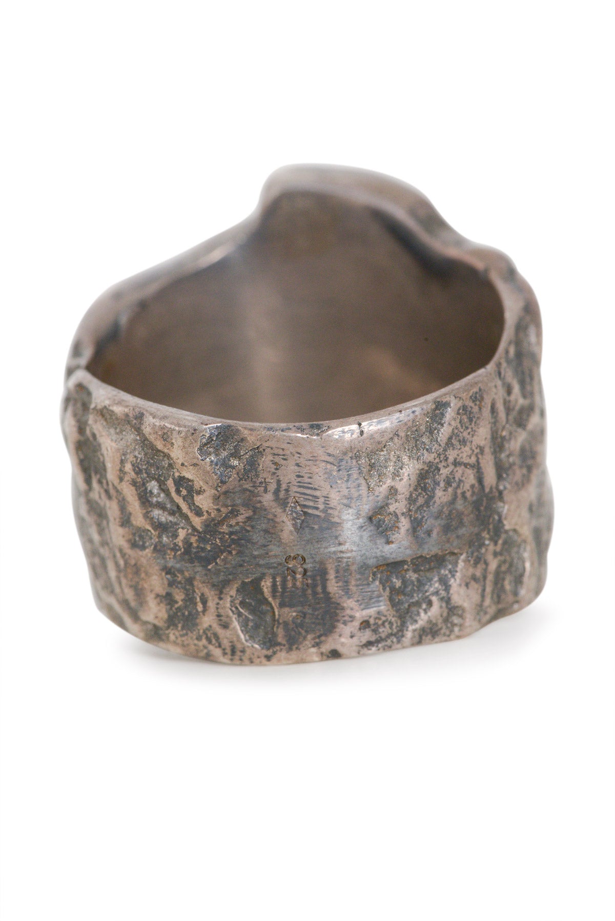 Tobias Wistisen Narrow Wood Stone Ring - Silver