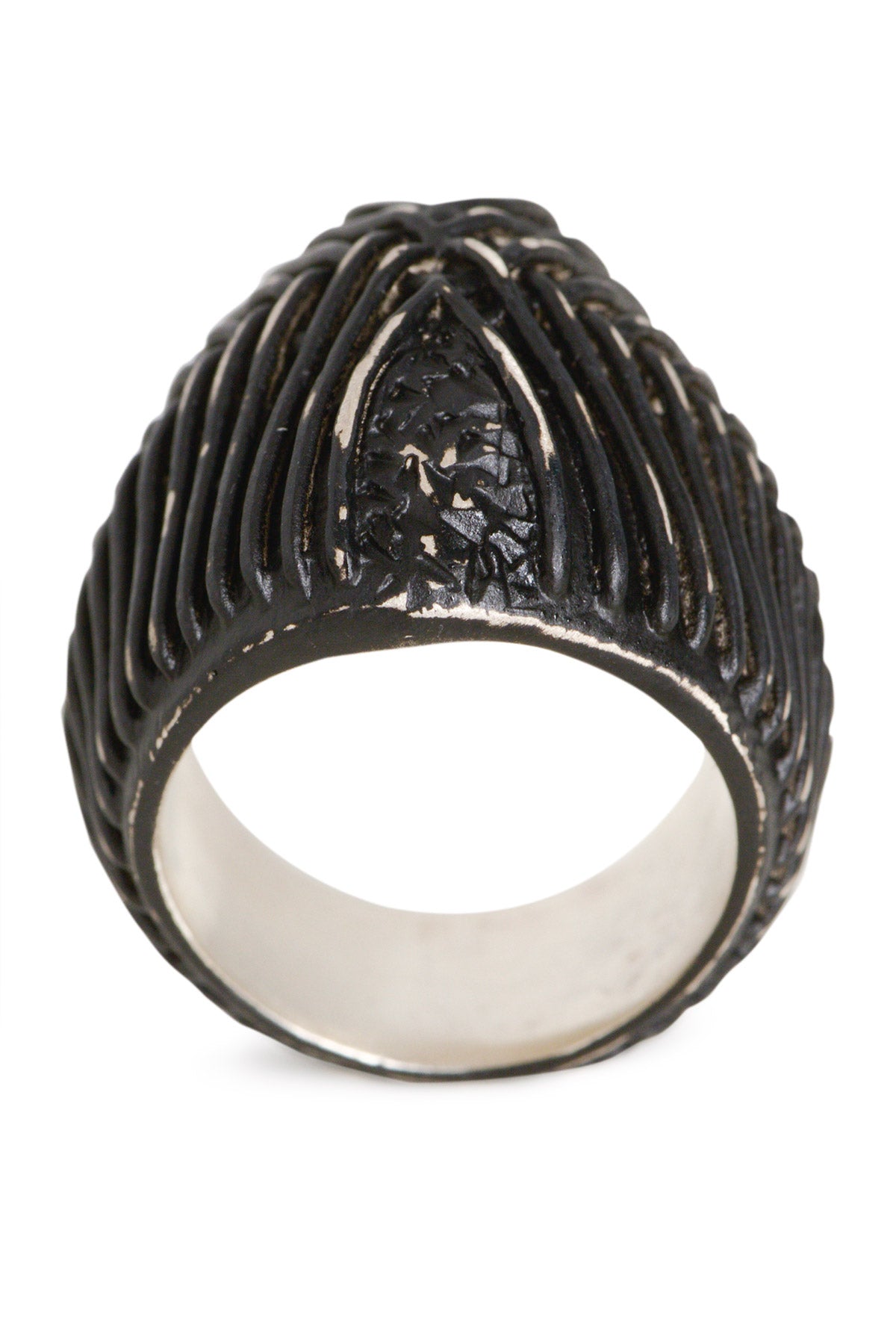 Tobias Wistisen Wide Braid Wire Ring - Black
