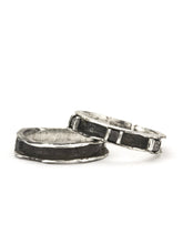 Henson Cavity Ring Set with Black Diamonds - FALLOW